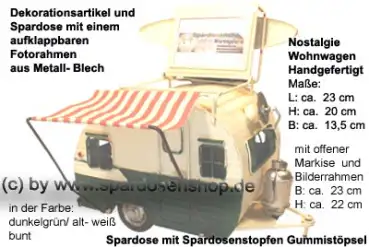 Nostalgie Wohnwagen dunkelgrün A